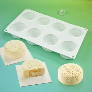 Round Shape snowflake pastry Silicone Entremet Mould