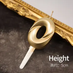 Zero Number candle Golden Cake candle
