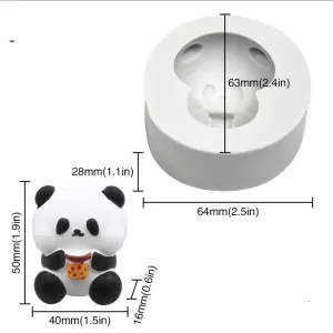 Cute panda Silicone mould style 3