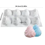 8 cavity spiral pastry Silicone Entremet Mould