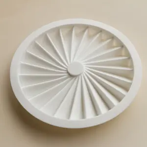 Large spiral origami round ring insert decor Silicone Entremet Mould