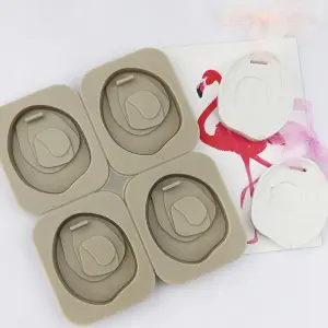 4 cavity 3d Rose flower Aromatherapy Wax Diffuser silicone Mould