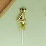 Four Number candle Golden Cake candle