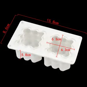 2 Cavity Heart Bubble Silicone Mould