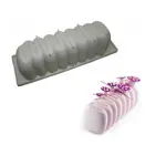 Long Rectangle Ruffle shape Entremet Silicone mould