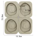 4 cavity 3d Rose flower Aromatherapy Wax Diffuser silicone Mould