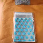 blue colour star print cookie sleeve 10x8cm (50pcs )