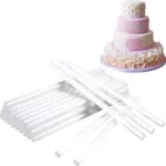 10 pcs plastic cake dowels rods for tiered cake (30x0.4cm) set of 20 pcs