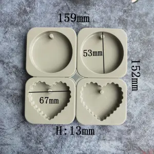 Silicone Aromatherapy Wax Diffuser Mould circle and heart