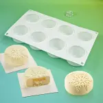 Round Shape snowflake pastry Silicone Entremet Mould