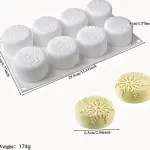 Round Shape snowflake pastry Silicone Entremet Mould