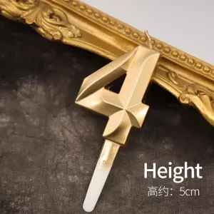 Four Number candle Golden Cake candle