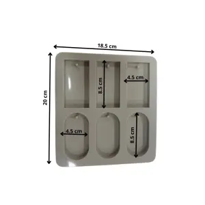 6 cavity Candle Wax aromatherapy silicone Mould