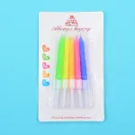 Colourful candle with holder ( set of 5 pcs )