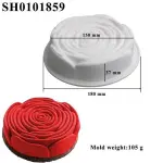 Round Shape rose flower pastry Silicone Entremet Mould
