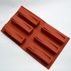 6 cavity Round Shape rose flower pastry Silicone Entremet Mould