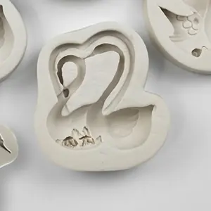 Couple Swan silicone Mould