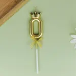 Zero Number candle Golden Cake candle