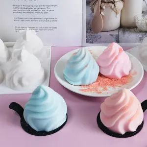 8 cavity spiral pastry Silicone Entremet Mould