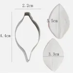 3pcs Dahlia Flower Fondant Petal Veiner Silicone Mould Stainless Steel Cutters set