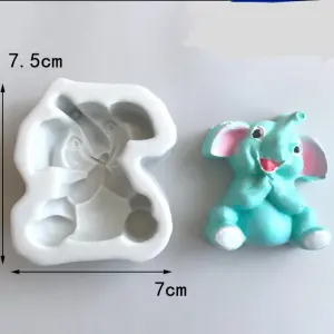 Cute Laughing Elephant Silicone mould