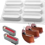 6 cavity eclair silicone mould