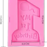 1st Happy Birthday Silicone Mould