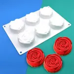 Round Shape rose flower pastry Silicone Entremet Mould