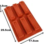 6 cavity Silicone rectangle pastry Entremet Mould