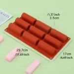 9 cavity cylinder log silicone mould