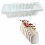 Long Rectangle Ruffle shape Entremet Silicone mould