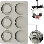 6 cavity Candle Wax sachet round ring aromatherapy silicone Mould