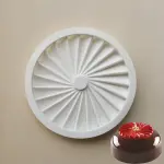 Large spiral origami round ring insert decor Silicone Entremet Mould