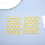 yellow colour star print cookie sleeve 10x8cm (50pcs )
