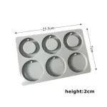 6 cavity Candle Wax sachet round ring aromatherapy silicone Mould