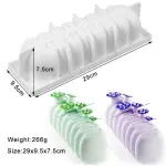 Long Rectangle Ruffle shape Entremet Silicone mould