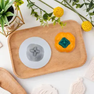 3D PERSIMMON FONDANT SILICONE MOuld (large )