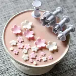 4 Pcs Cherry Blossom Flower Shape Plunger Cutter set