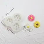 3 cavity Flower silicone Mould