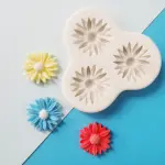 3 cavity Flower silicone Mould