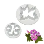 2 Pcs meadow cranesbill flower and leaf Cutter set