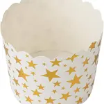 50 Pcs Golden Stars Cupcake Liners