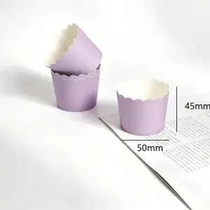 50 Pcs Matt Purple Cupcake Liners