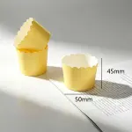 50 Pcs Matt Yellow Cupcake Liners