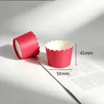 50 Pcs Matt Red Cupcake Liners - Baking Cups