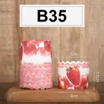 50 Pcs Strawberry Theme Cupcake Liners