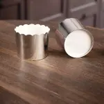 50 Pcs Metallic Silver Cupcake Liners