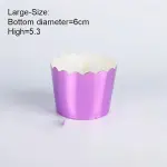 50 Pcs Metallic Pink Cupcake Liners