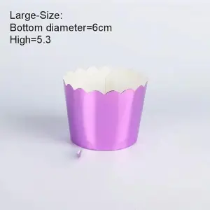 50 Pcs Metallic Pink Cupcake Liners