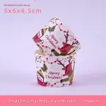 50 Pcs Small Snowman & Reindeer Cupcake Liners